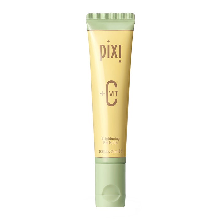 Pixi +C VIT Brightening Perfector 25 ml opplysende ansiktskrem med C-vitamin i en gul og lysegrønn tube