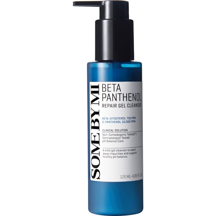 Some By Mi Beta Panthenol Repair Gel Cleanser 120 ml i blå pumpeflaske som renser og beroliger huden