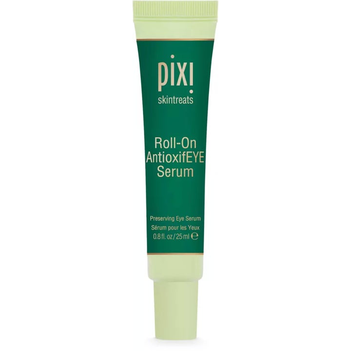 Pixi Roll-On AntioxifEYE Serum 25 ml beskyttende øyeserum i en mørkegrønn tube med lysegrønne detaljer