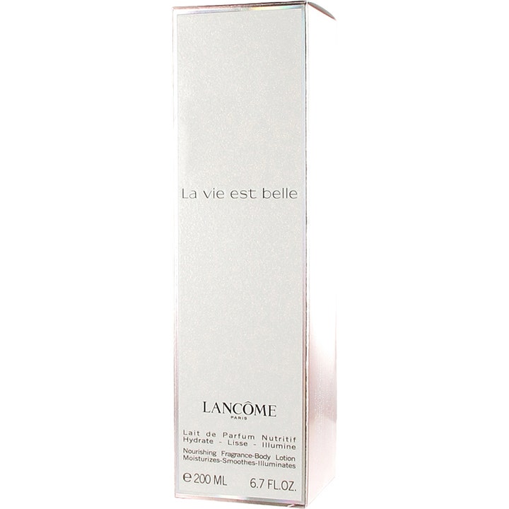 Lancôme La Vie Est Belle Body Lotion 200 ml fuktighetsgivende bodylotion som gir glød i hvit glitrende eske