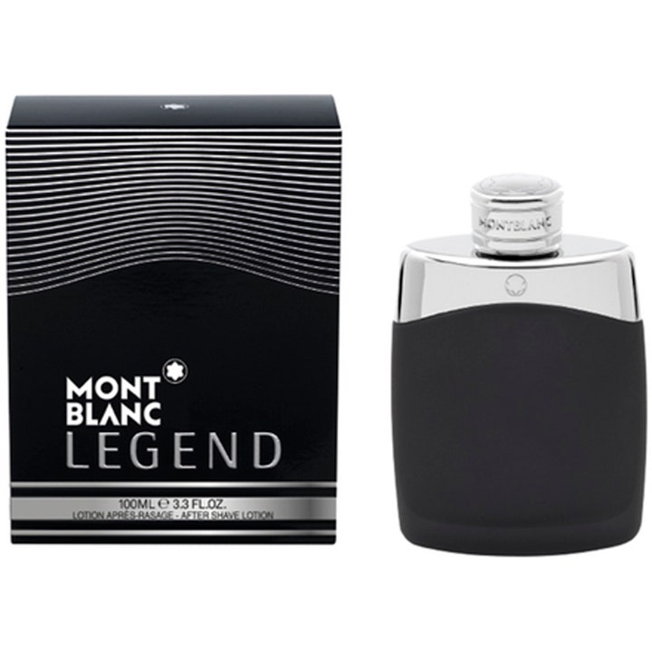 Mont Blanc Legend 100 ml beroligende after shave lotion i matt sort flakong med sølvfargede detaljer og eske