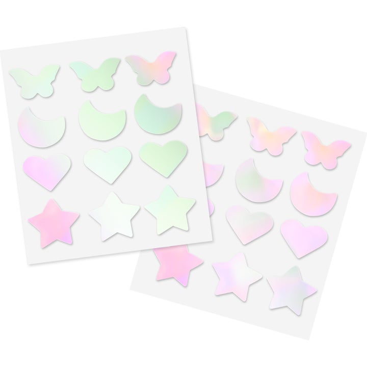 essence Spot Squad Holo Pimple Patches 10 Starlight Vibes 24 stk kviseplaster med holografiske hjerter og stjerner