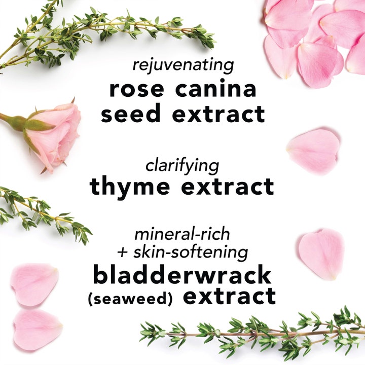 Mario Badescu Facial Spray Aloe, Herbs & Rosewater 59 ml face mist med tekst om foryngende rose og rensende timian