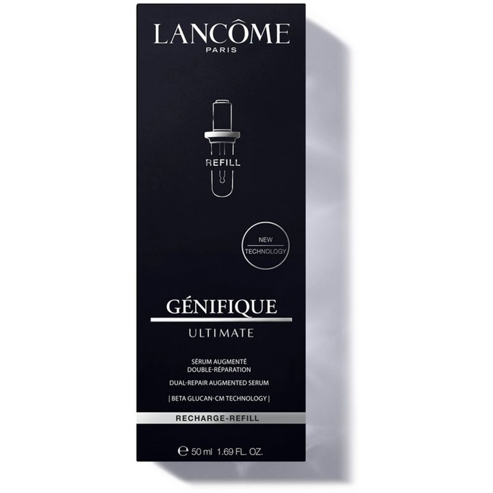 Lancôme Génifique Ultimate Serum Refill 50 ml reparerende ansiktsserum i svart eske med Beta Glucan-CM
