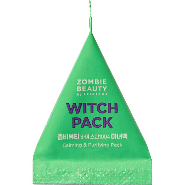 SKIN1004 Zombie Beauty Witch Pack 64 g beroligende ansiktsmaske i en unik grønn trekantet porsjonspakke