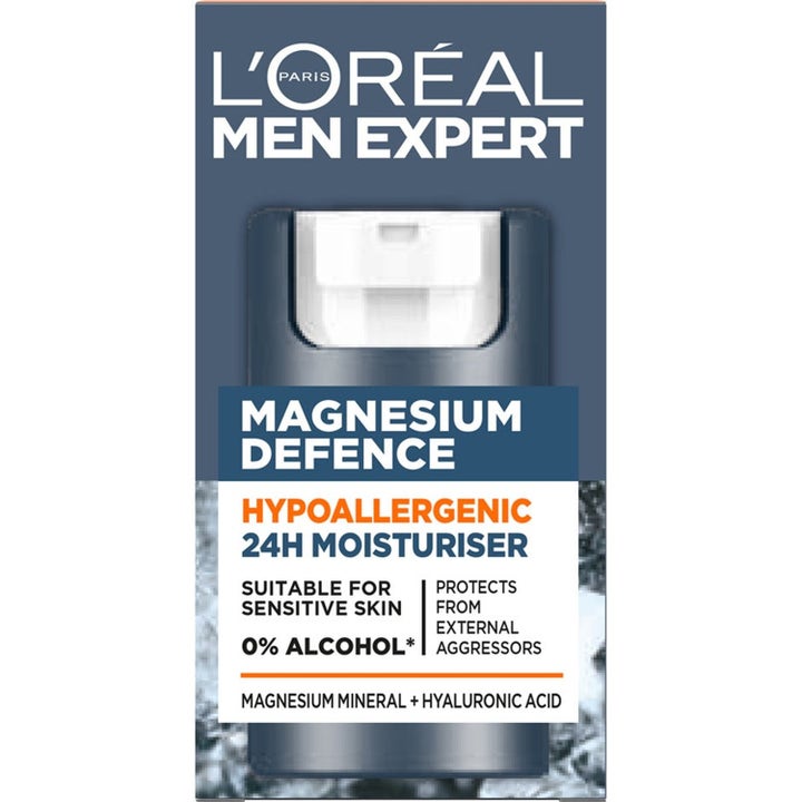 L’Oréal Paris Oljefri Helhet 310 ml ansiktskrem i blå eske med Magnesium Defence og hyaluronsyre.