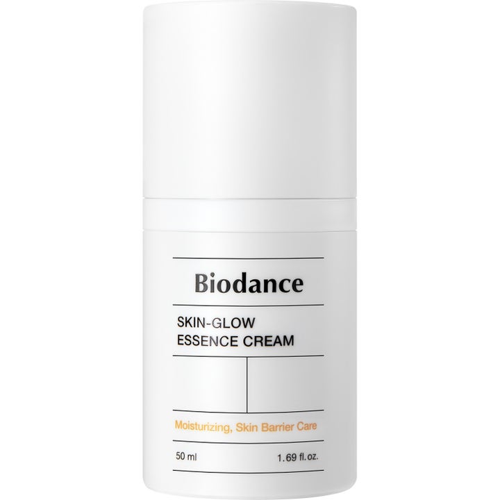 Biodance Skin-Glow Essence Cream 50 ml fuktighetsgivende ansiktskrem i hvit sylindrisk pumpeflaske