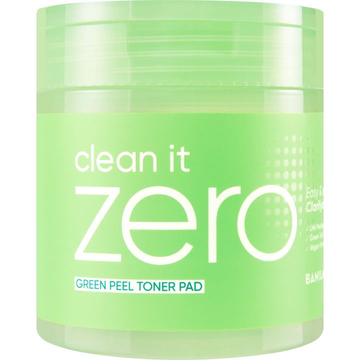 Banila Co Clean It Zero Green Peel Toner Pad 60 stk eksfolierende tonerpads i en lysegrønn krukke for klarere hud