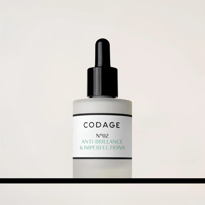 Codage Paris The Serum N°02 30 ml mattende ansiktsserum i frostet glassflaske med svart pipette