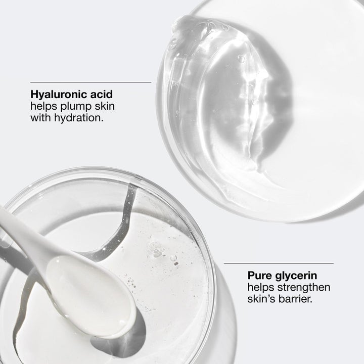 Clinique Fresh Morning 250 ml dagkrem viser lett geltekstur med hyaluronsyre og glyserin som gir dyp fuktighet.