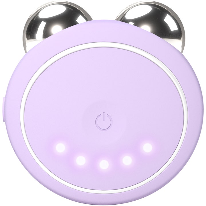 FOREO BEAR 2 go Lavender 1 stk ansiktsløft-verktøy i lilla silikon med sølvfargede kuler