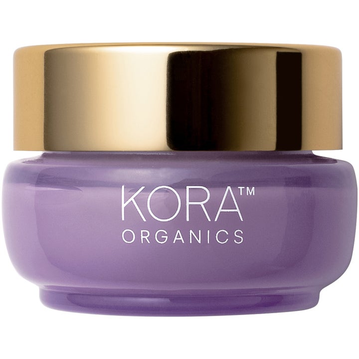 KORA Organics Plant Stem Cell Retinol Alternative Moisturizer 50 ml ansiktskrem som gir glød i lilla krukke med gullokk.
