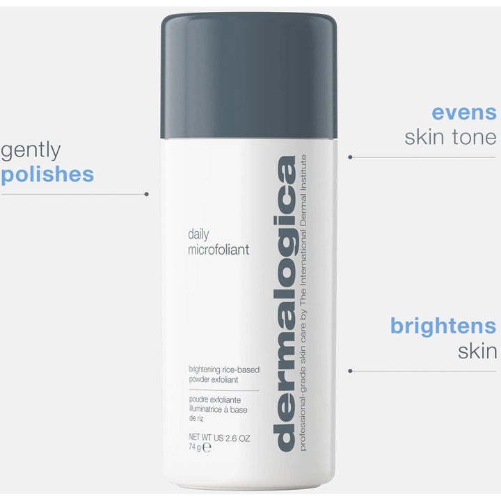 Dermalogica Daily Microfoliant 74g eksfolierende pulver i hvit beholder som gir jevnere hudtone og glød.