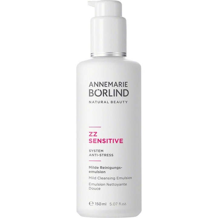 Annemarie Börlind ZZ Sensitive Mild Cleansing Emulsion 150 ml beroligende renseemulsjon i hvit flaske med pumpe