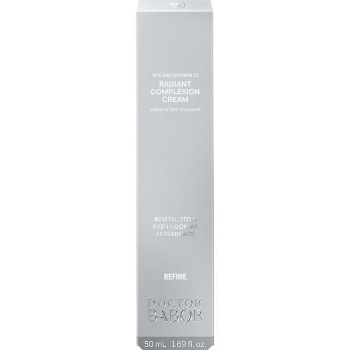 Babor DOC Radiant Complexion Cream 50 ml glødgivende ansiktskrem i sølvfarget eske med 10 % Vitamin C