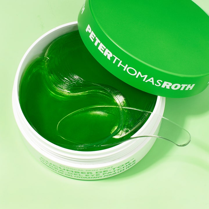 Peter Thomas Roth Cucumber De-Tox Hydra Gel Eye Patches 60 stk beroligende grønne gelmasker i krukke med spatel