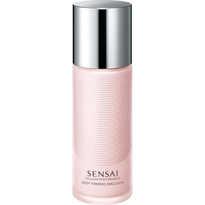 Sensai Cellular Performance Body Firming Emulsion 200 ml oppstrammende kroppsemulsjon i rosa riflet flaske med sølvfarget kork