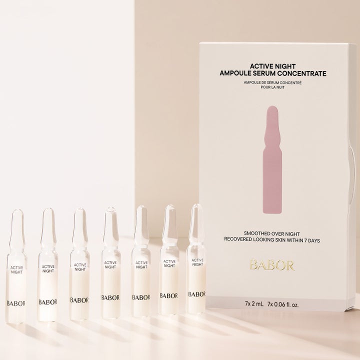 Babor Active Night Ampoule Serum Concentrate 14 ml nattserum med syv glassampuller som gir glattere hud.