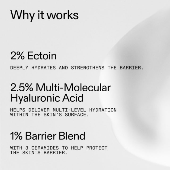 The INKEY List Ectoin Hydro-Barrier Serum 30 ml styrkende serum med 2% Ectoin, 2,5% hyaluronsyre og 1% Barrier Blend.