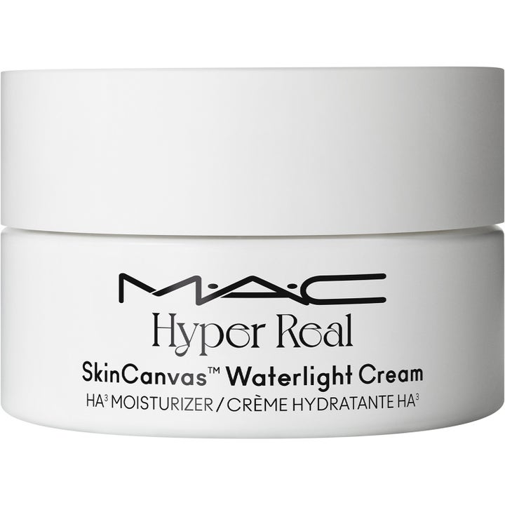 MAC Hyper Real SkinCanvas Waterlight Cream fuktighetskrem med hyaluronsyre i en stilren hvit krukke
