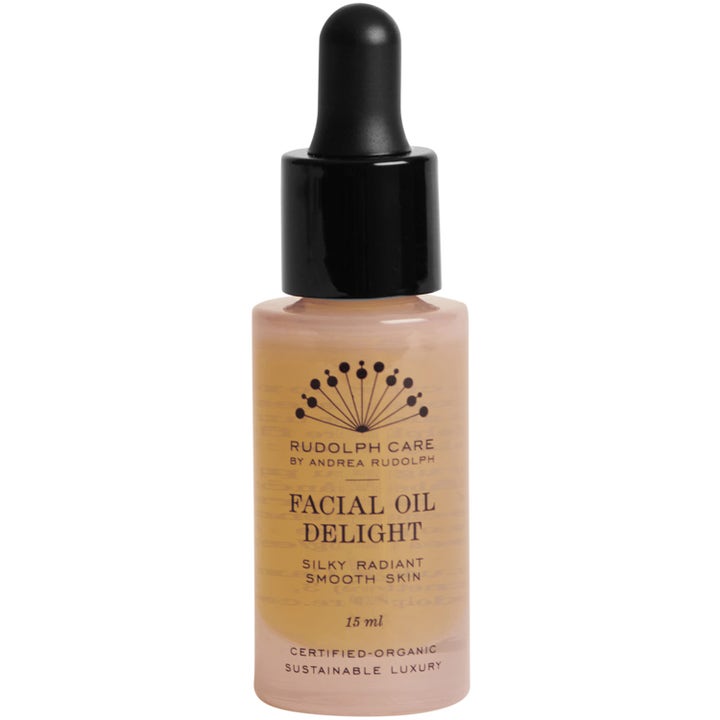 Rudolph Care Facial Oil Delight 15 ml pleiende ansiktsolje i frostet glassflaske med sort pipette