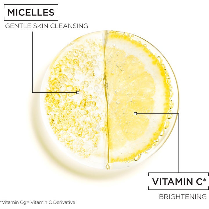 Garnier Skin Active Micellar Cleansing Water Vitamin C 400 ml ansiktsrens med miceller og sitron for mer glød