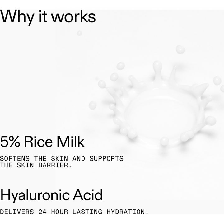 The INKEY List Hydrating Cream to Milk Cleanser 180 ml fuktighetsgivende ansiktsrens med myk hvit kremtekstur på hud