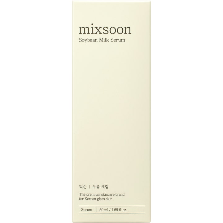 Mixsoon Soybean Milk Serum 50 ml fuktighetsgivende serum for Korean glass skin i en kremfarget eske