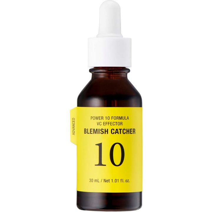 It's Skin Power 10 Formula VC Effector Blemish Catcher 30 ml serum i mørk glassflaske med hvit pipette og gul etikett.