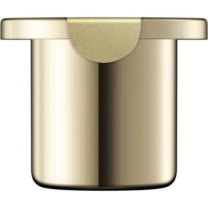 Lancôme Absolue Soft Cream 60 ml gir huden glød i en sylindrisk gullfarget refillkapsel med metallisk finish.