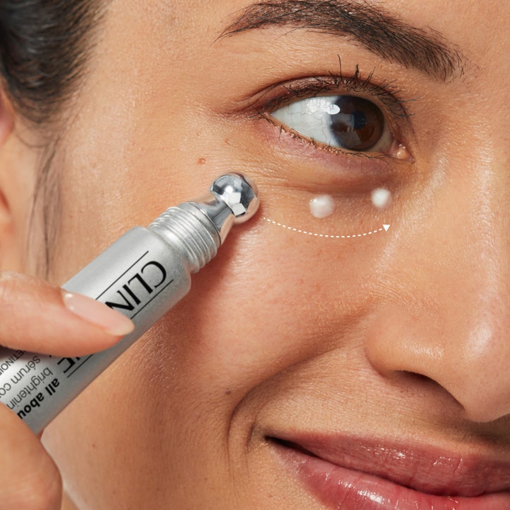 Clinique All About Eyes Brightening Serum Concentrate 10 ml opplysende øyeserum med metallisk roll-on-applikator