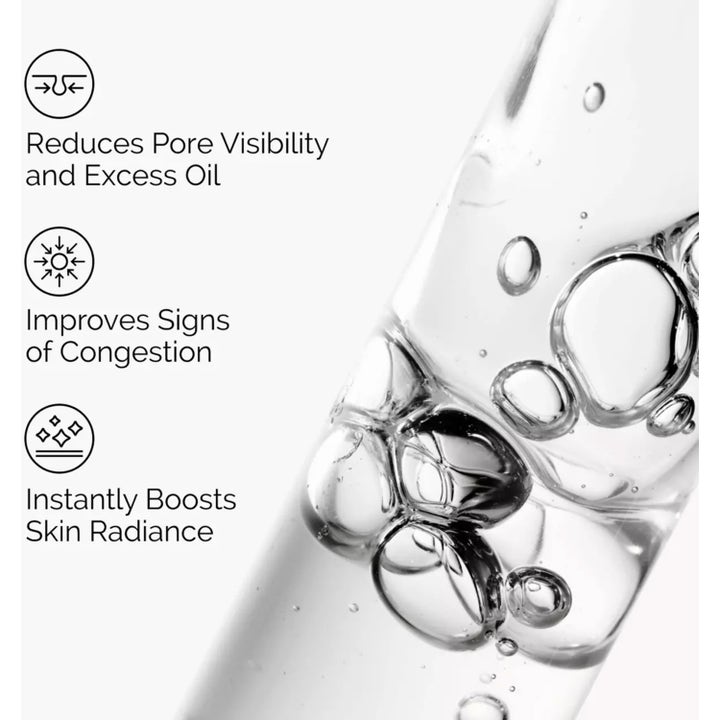 The Ordinary Niacinamide 10% + Zinc 1% 60 ml serum med klar tekstur og bobler som gir strålende hud