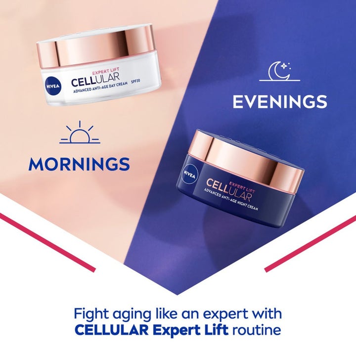 NIVEA Cellular Expert Lift sett med dagkrem og nattkrem som gir fastere hud og økt elastisitet.
