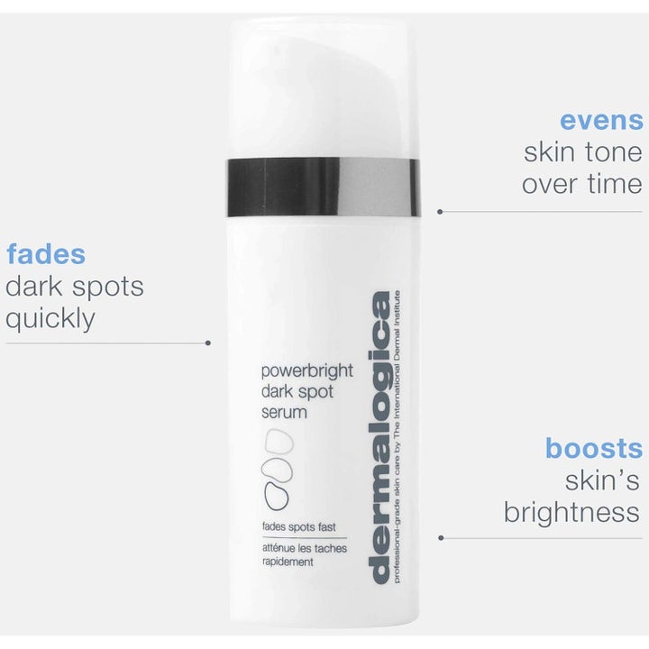 Dermalogica PowerBright Dark Spot Serum niacinamid serum mot mørke flekker i hvit flaske som gir jevnere hudtone