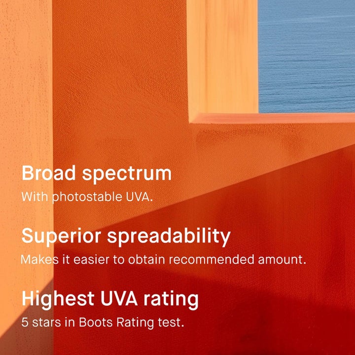 EVY Technology Sunscreen Mousse For Kids SPF50 solkrem barn med tekst om bredspektret beskyttelse og høyeste UVA-rangering