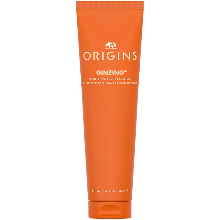 Origins GinZing Refreshing Scrub Cleanser 150 ml oppfriskende ansiktsrens i en fargerik oransje tube