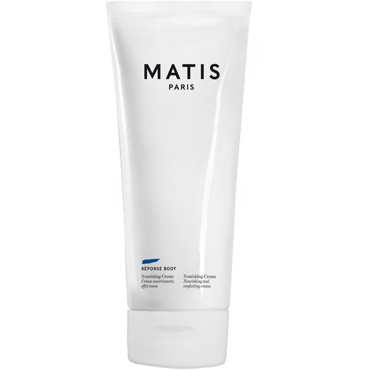 Matis Réponse Body Nourishing-Cream nærende kroppskrem i hvit tube som gir fuktighet og pleie.