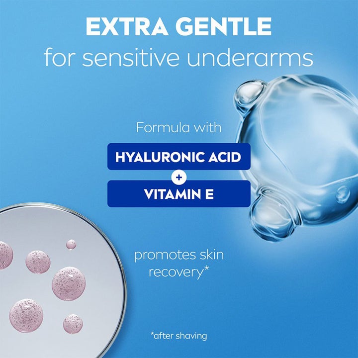 NIVEA Derma Control Restore 150 ml deo spray med hyaluronsyre og vitamin E som fremmer hudgjenoppretting.