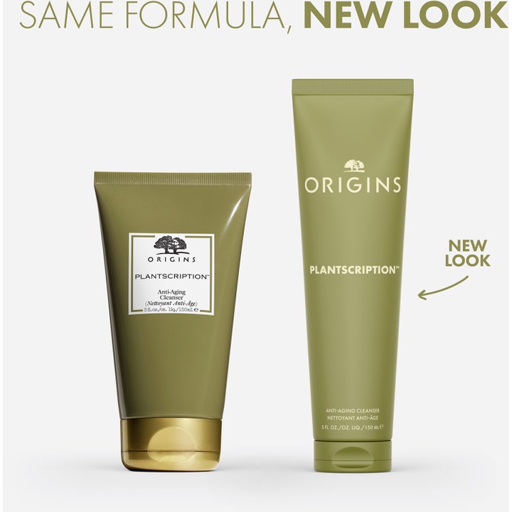 Origins Plantscription Anti-age Cleanser 150 ml ansiktsrengjøring i ny og gammel grønn tube med samme formel