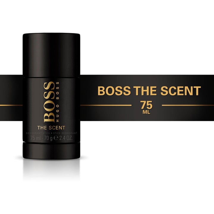 Hugo Boss The Scent deostick 75 ml gir friskhet i en elegant sort hylse med luksuriøs gullskrift og design.