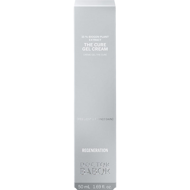 Babor Doctor Babor The Cure Gel Cream 50 ml gjenoppbyggende ansiktskrem i sølvfarget eske med 15% Biogen Plant Extract