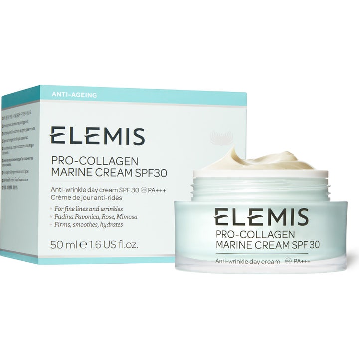 Elemis Pro-Collagen Marine Cream SPF30 50 ml anti-age dagkrem i krukke som reduserer rynker med myk tekstur.