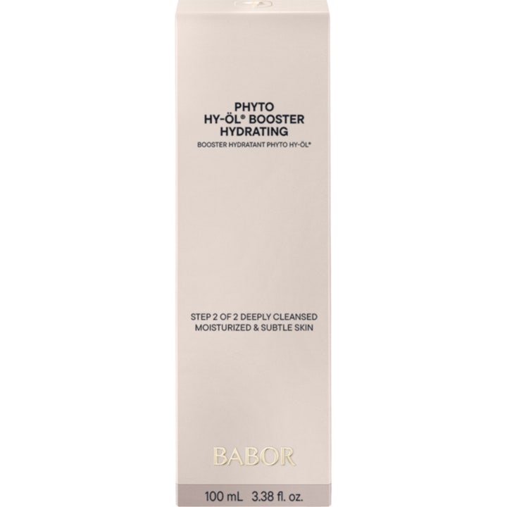 Babor Phyto HY-ÖL Booster Hydrating 100 ml fuktighetsgivende ansiktsrens i lys beige eske merket Step 2