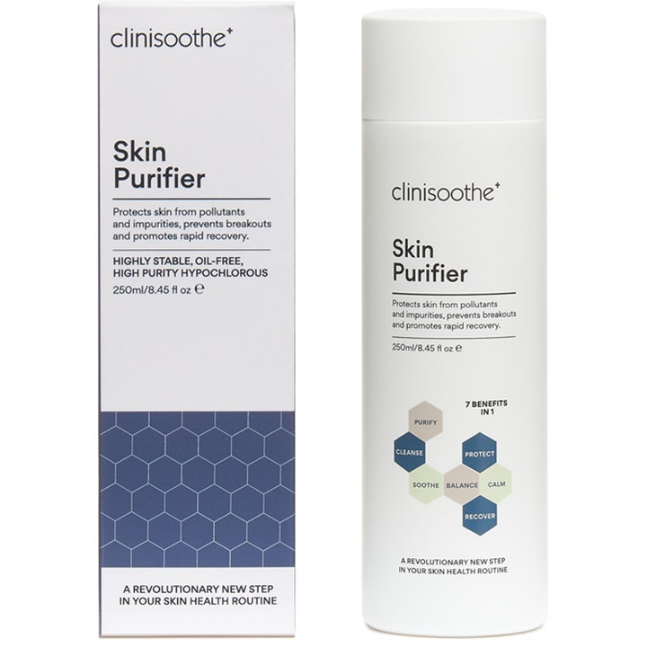 Clinisoothe Skin Purifier 250 ml toner i hvit flaske og eske som motvirker urenheter og beroliger huden.