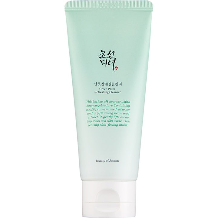 Beauty of Joseon Green Plum Refreshing Cleanser 100ml fuktighetsgivende ansiktsrens i lysegrønn tube med hvitt lokk