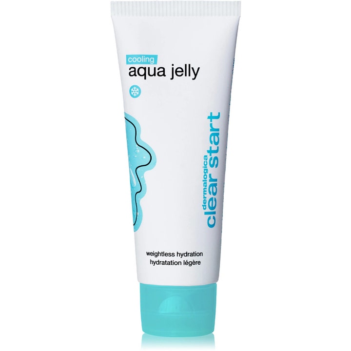 Dermalogica Clear Start Cooling Aqua Jelly 59 ml fuktighetskrem i hvit tube med lyseblå detaljer.