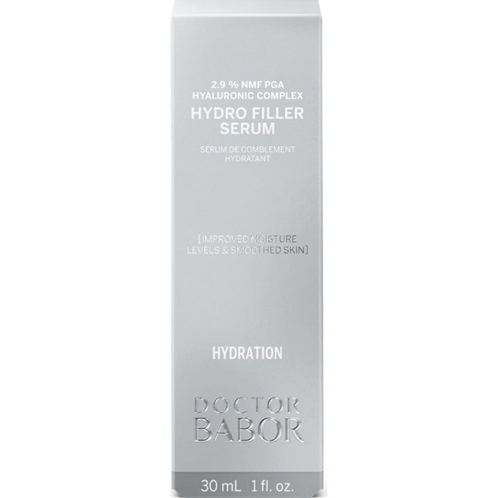 Babor Doctor Babor Hydro Filler Serum 30 ml fuktighetsgivende serum i sølvfarget eske med 2.9% hyaluronsyrekompleks