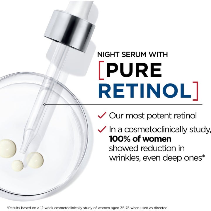 L'Oréal Paris Revitalift Filler med 0,2% retinol og 1,5% hyaluronsyre som gir fukt og reduserer rynker.