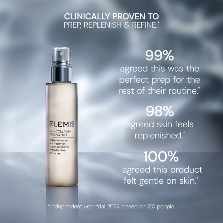 Elemis Pro-Collagen Toning Mist 150 ml toner i sprayflaske som forbereder og forfiner huden.