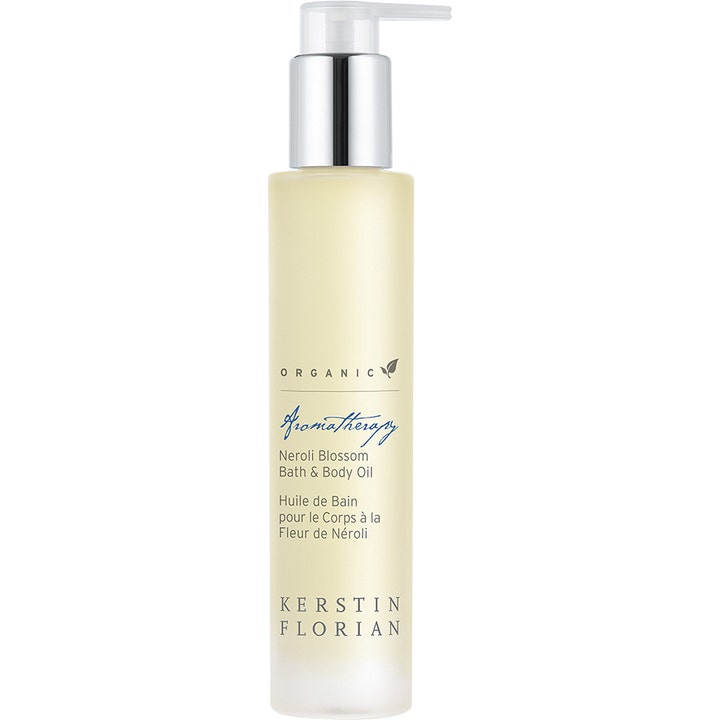 Kerstin Florian Neroli Blossom Bath & Body Oil 100 ml pleiende kroppsolje i frostet glassflaske med pumpe